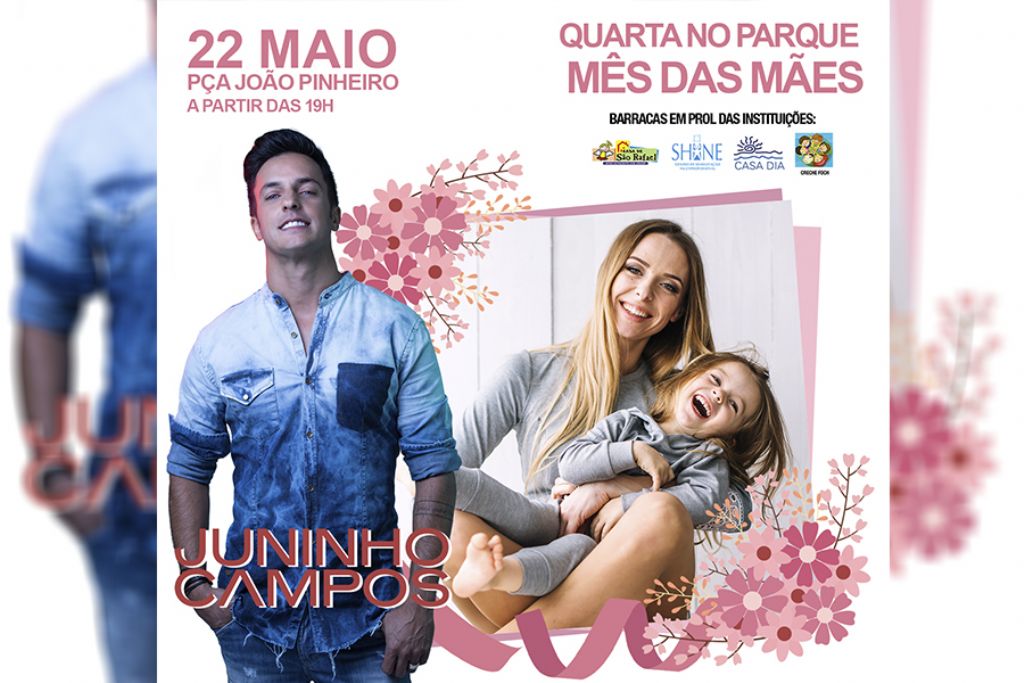 Quarta no Parque apresenta show especial com Juninho Campos em homenagem às mães