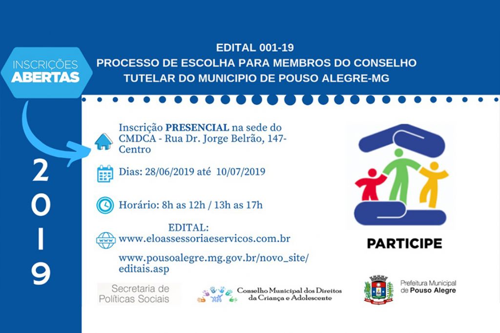 Inscrição para compor Conselho Tutelar vai até dia 10