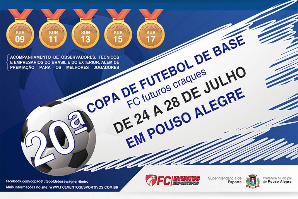 Copa de Futebol de Base vai reunir mais de mil jogadores em Pouso Alegre