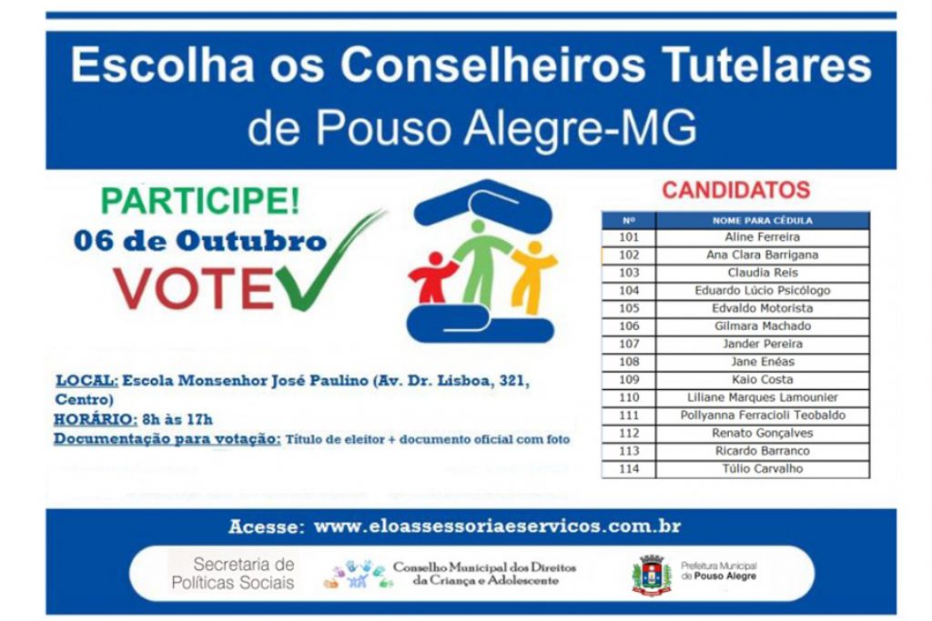 Conheça os Candidatos ao Conselho Tutelar de Pouso Alegre 