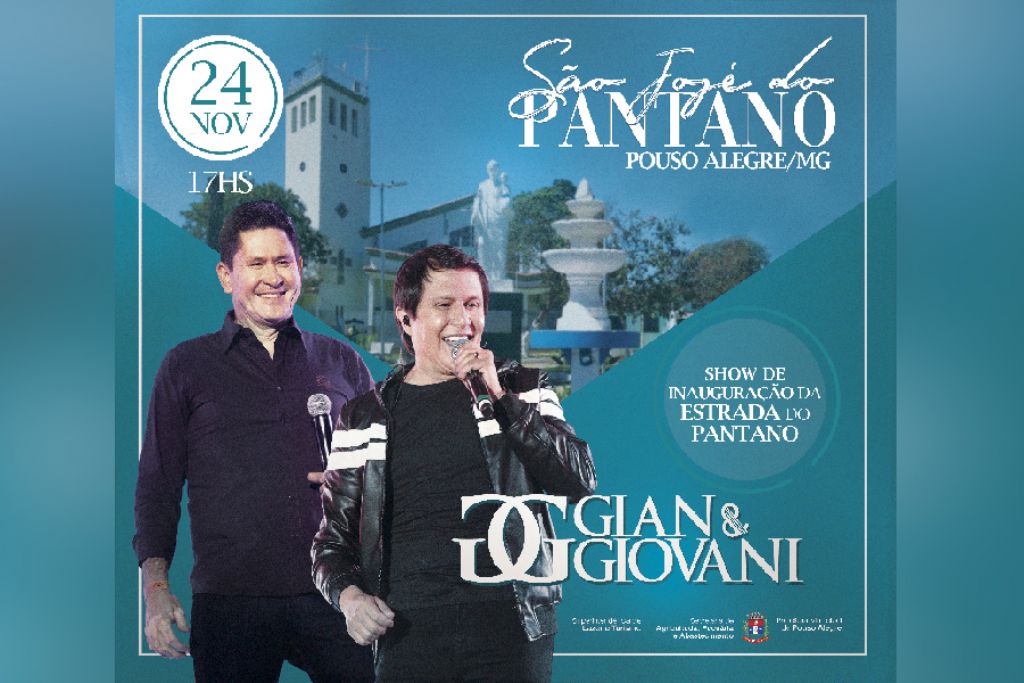 Pantano em festa recebe show de Gian e Giovani neste domingo