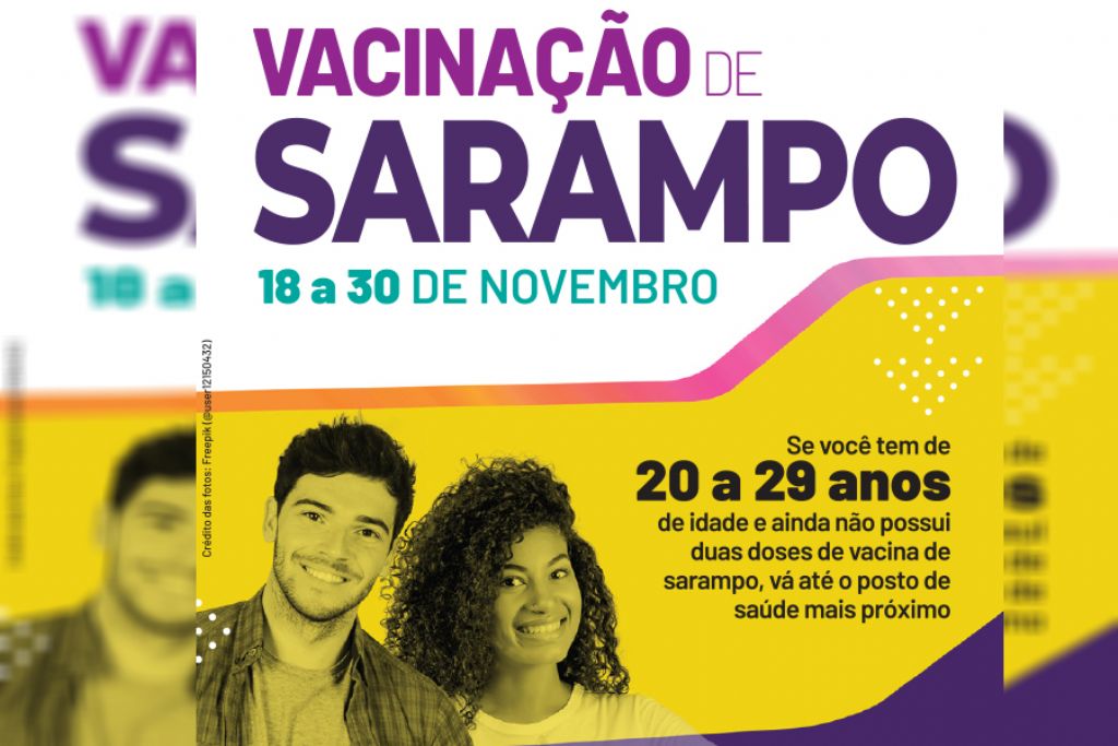 Campanha de vacinação contra sarampo e outras doenças vai até o próximo sábado 30 de novembro