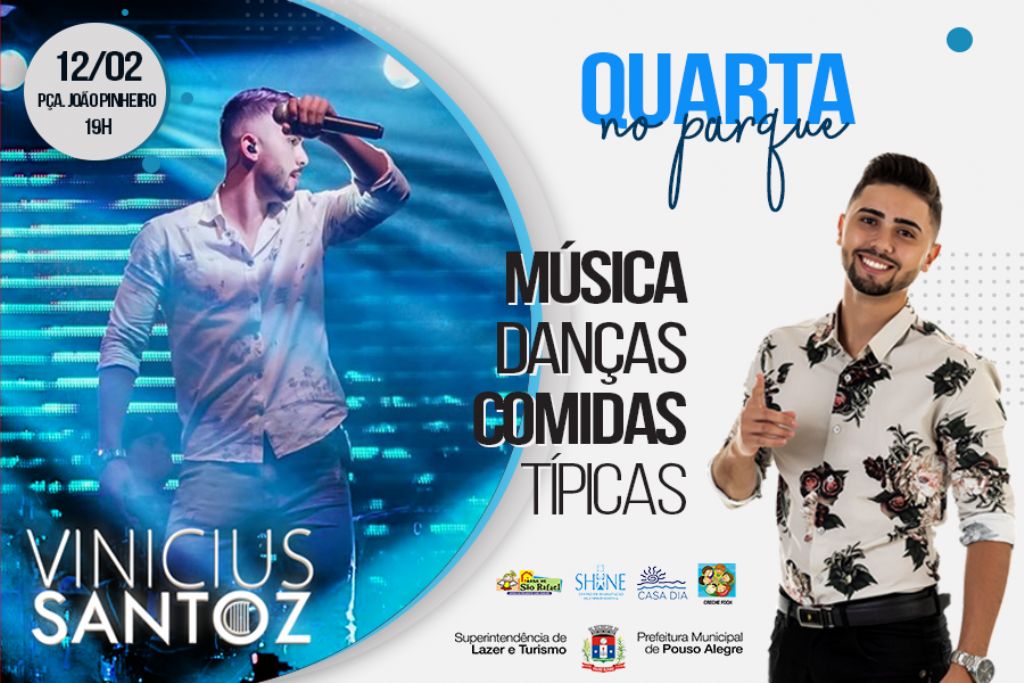 Quarta no Parque 2020 estreia com show gratuito de Vinícius Santoz