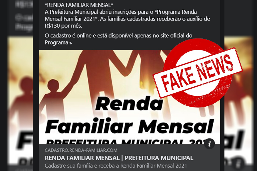 Secretaria de Políticas Sociais alerta sobre fake news de pagamento de Renda Familiar Mensal