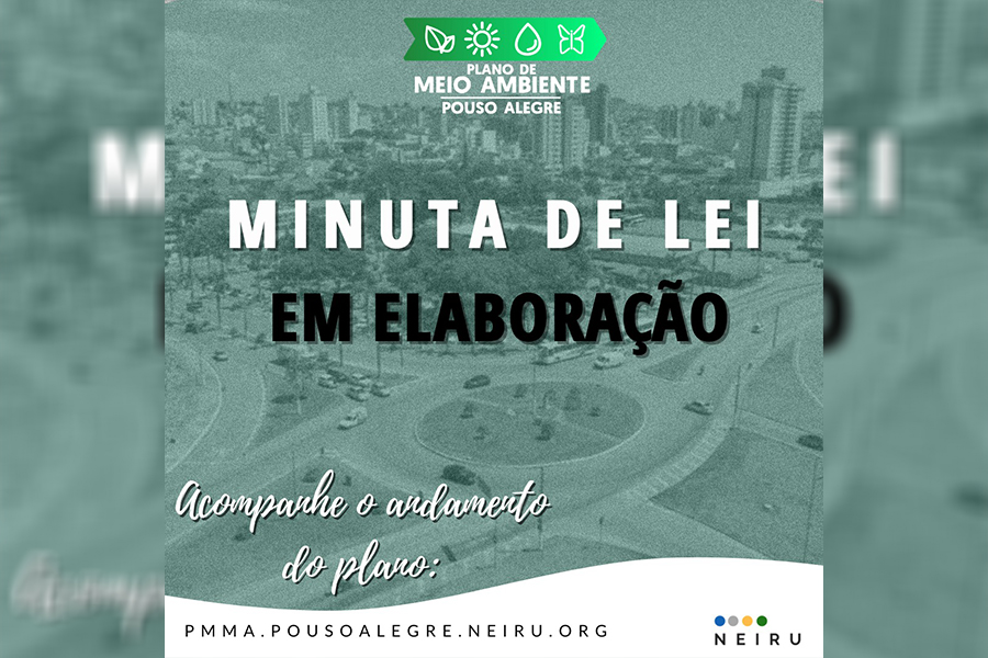 O Produto 7 - Minuta de Lei é o último produto no processo de elaboração do Plano Municipal de Meio 