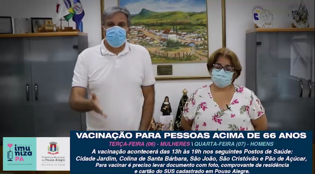 Vacinação para pessoas acima de 66 anos