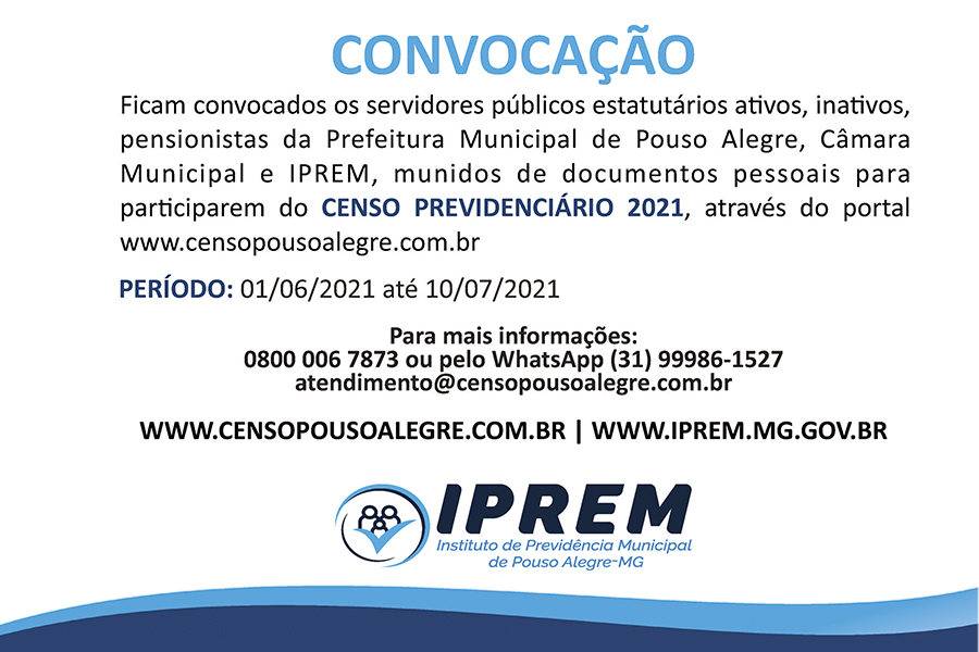 Iprem de Pouso Alegre realiza o Censo Previdenciário