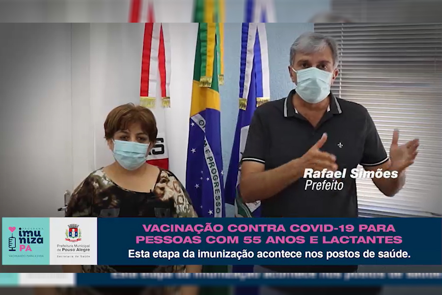 Pouso Alegre inicia vacinação contra a covid-19 de lactantes e pessoas com 55 anos nesta sexta