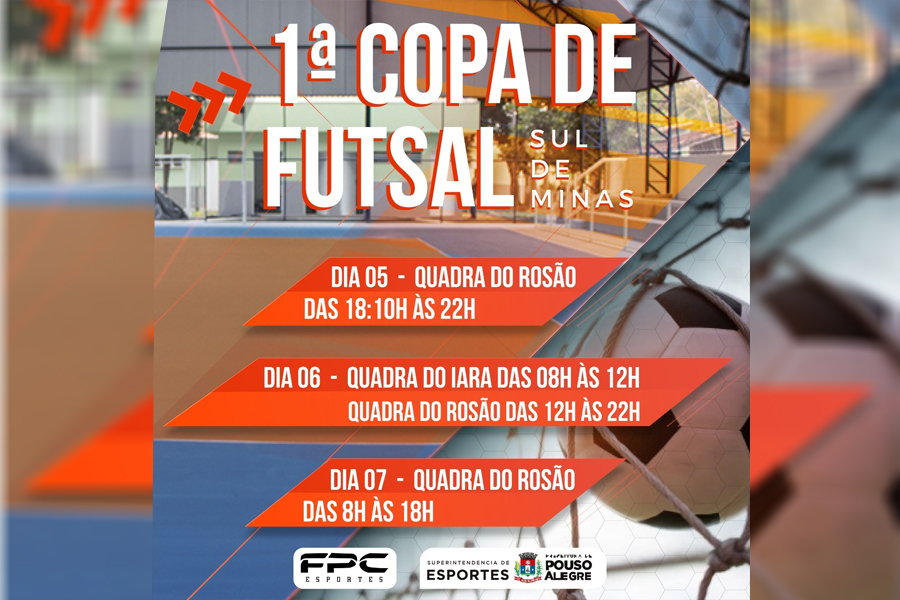 Pouso Alegre realiza a 1ª Copa de Futsal Sul de Minas