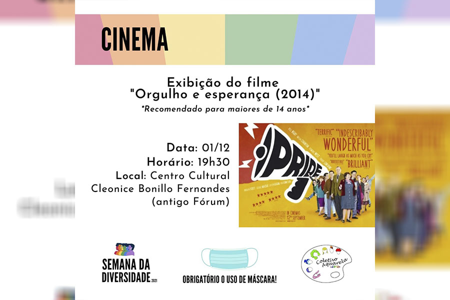 Centro Cultural Cleonice Bonillo Fernandes recebe sessão de cinema da Semana da Diversidade