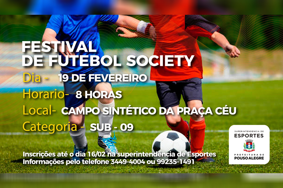 Inscrições abertas para o Festival de Futebol Society