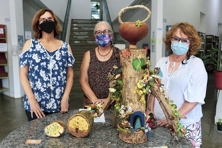 Artistas expõe obra em homenagem aos Ipês Amarelos da Praça da Catedral