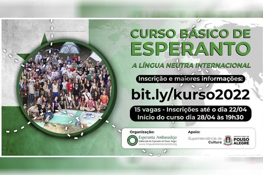 Inscrições abertas para curso gratuito de língua internacional esperanto