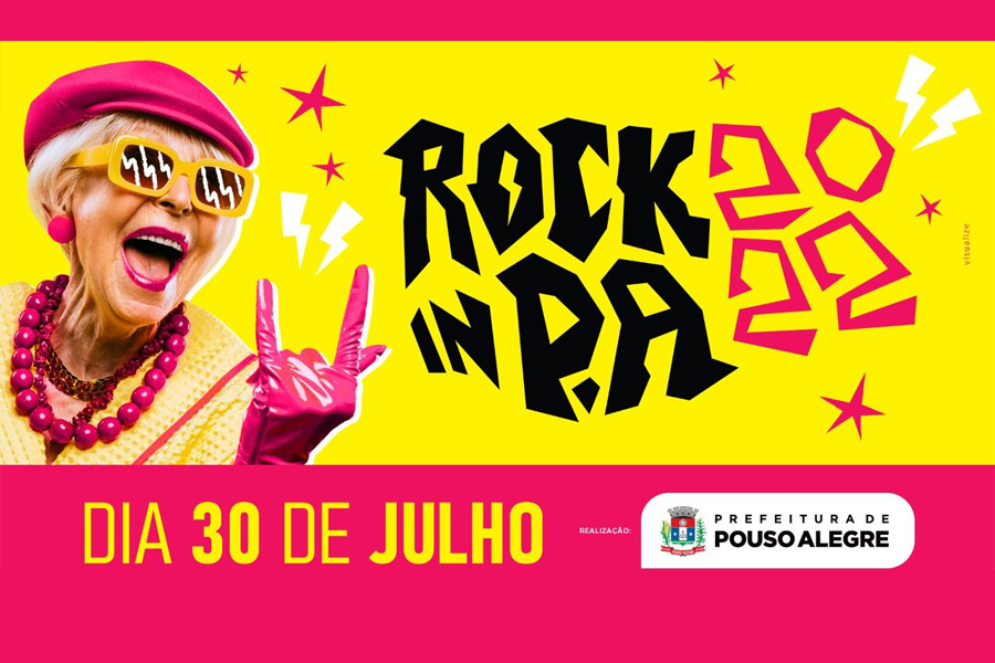 Comemorando o Dia Mundial do Rock, a Prefeitura de Pouso Alegre divulga realização do inédito festiv