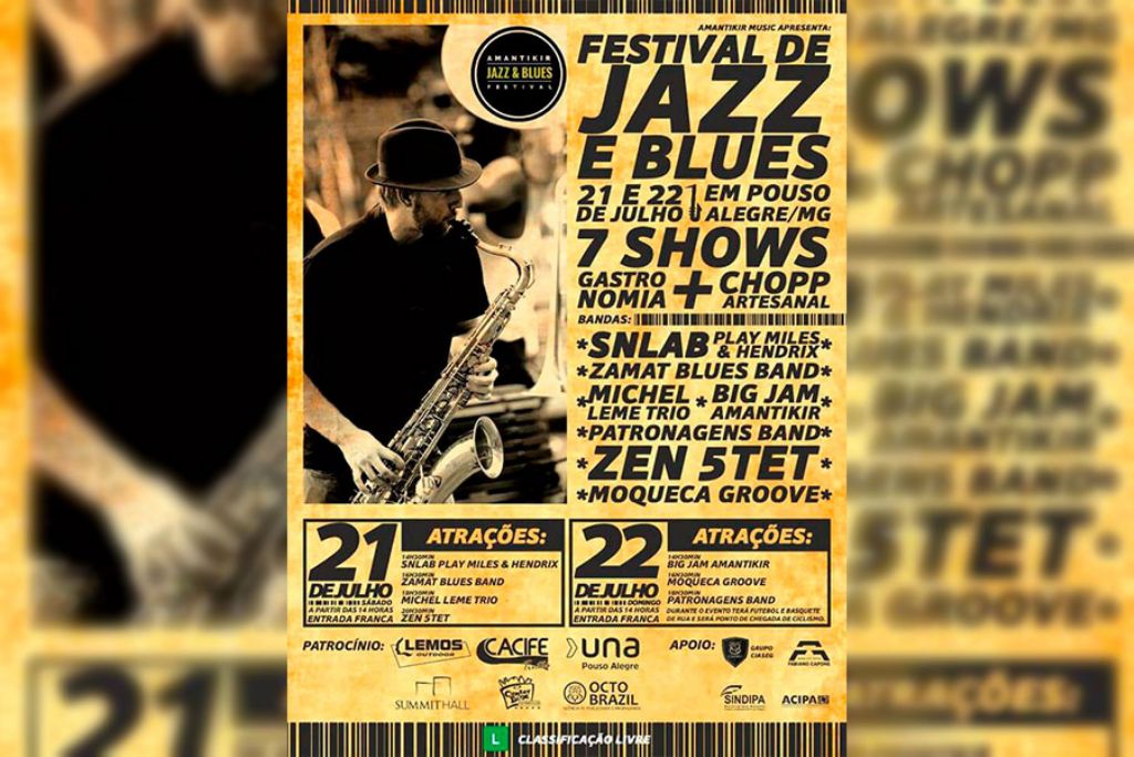 Pouso Alegre recebe o Amantikir  Festival de Blues & Jazz