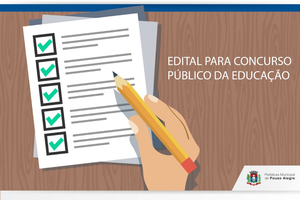 Edital para concurso público da educação