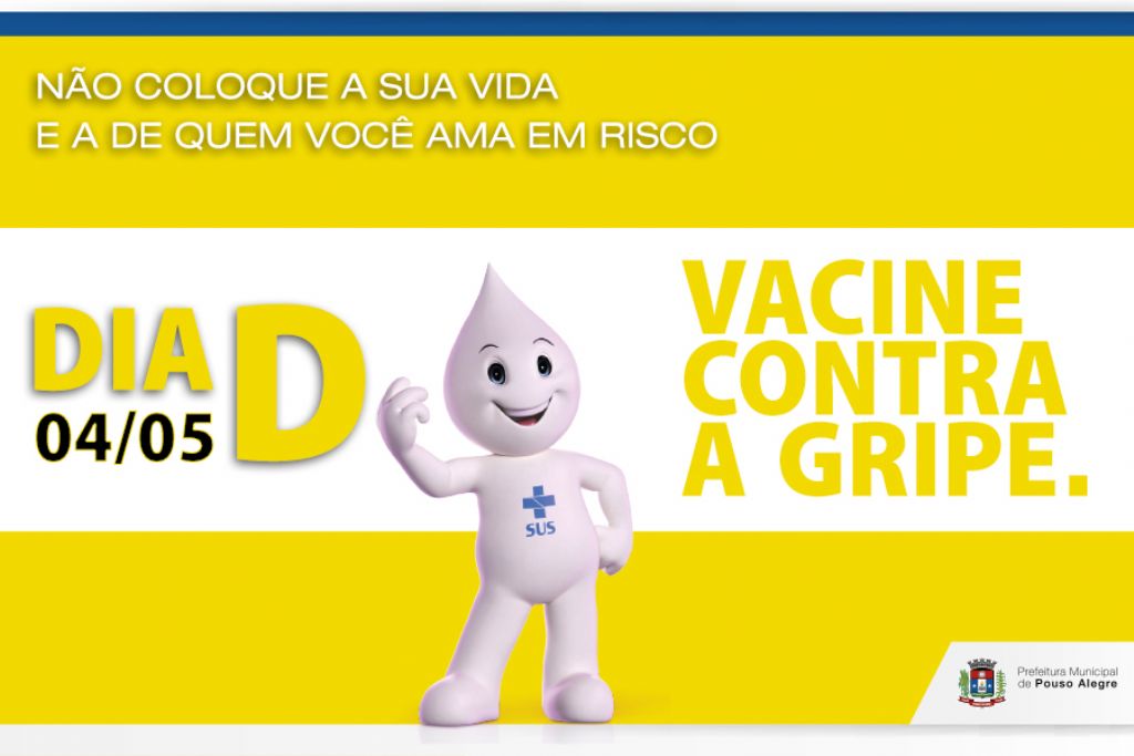 04 De maio é o Dia D de vacinação contra a gripe